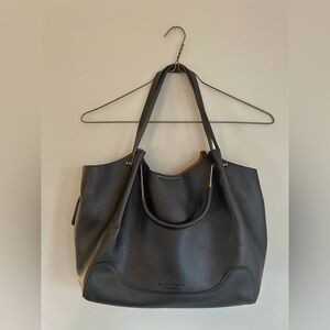 Sondra Roberts Black Leather Tote